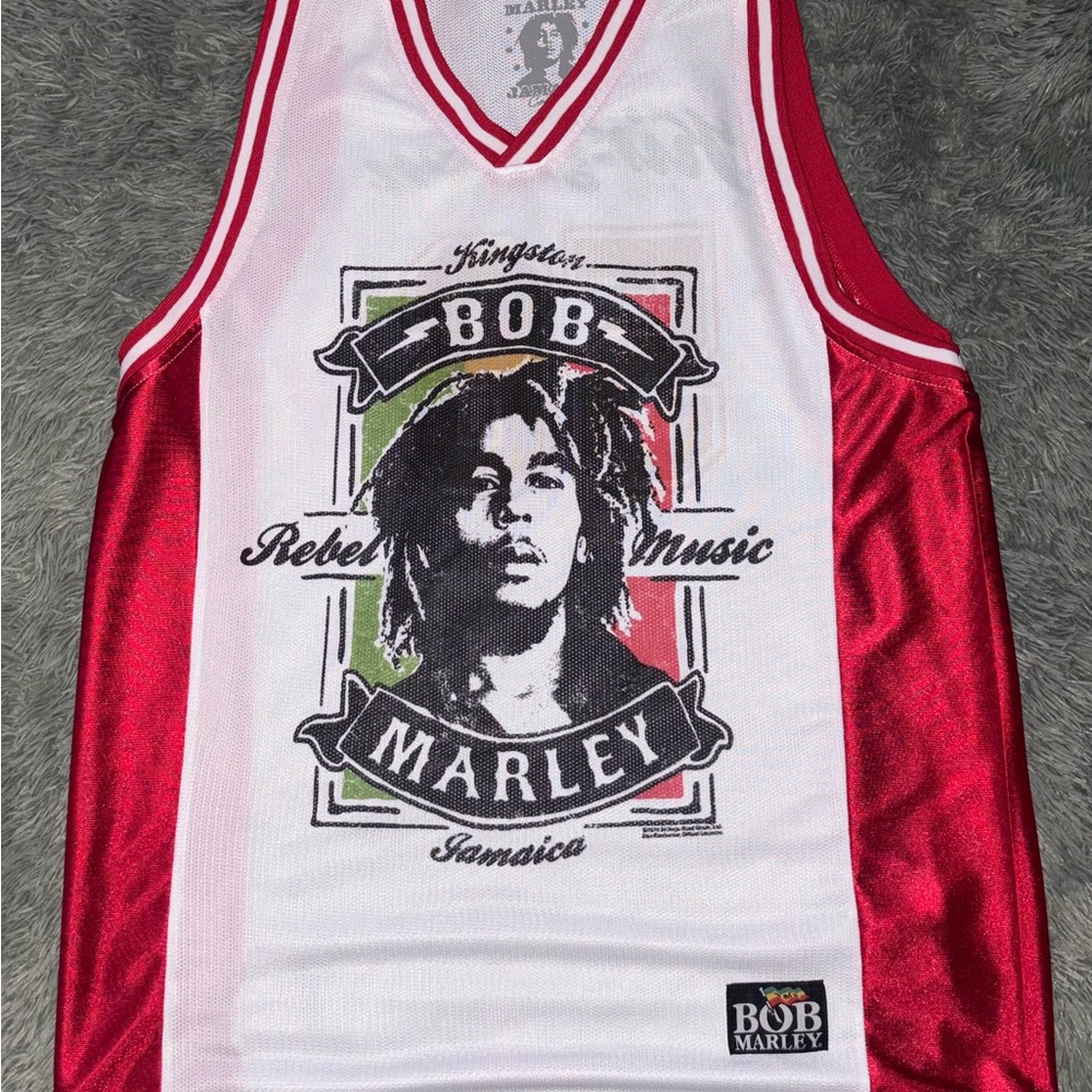 Bob Marley Red and White Jersey